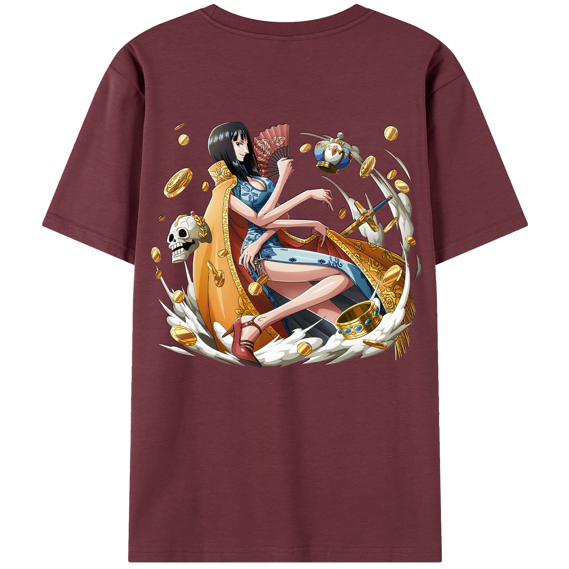 ワンピース ニコ・ロビン ONE PIECE Nico Robin 綿100％半袖Tシャツ（背面プリント）